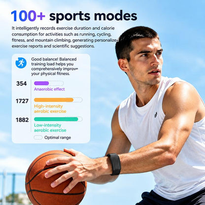 HT51 Screenless Fitness Tracker Band, Support Heart Rate / Sleep Monitoring, Dual Straps