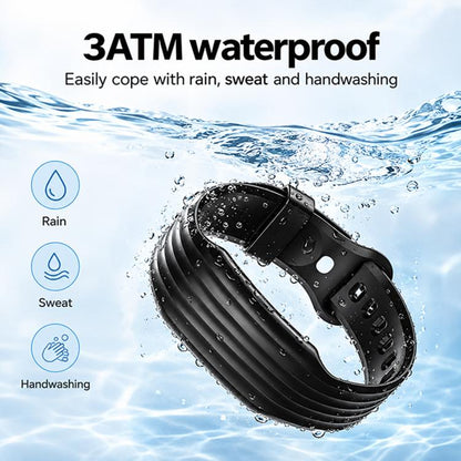 HT51 Screenless Fitness Tracker Band, Support Heart Rate / Sleep Monitoring, Dual Straps