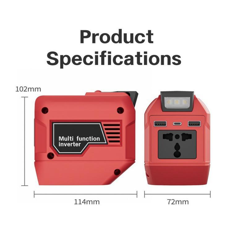 M7200 220V 250W Portable Power Inverter, Multifunctional Battery Powered Inverter, 220V