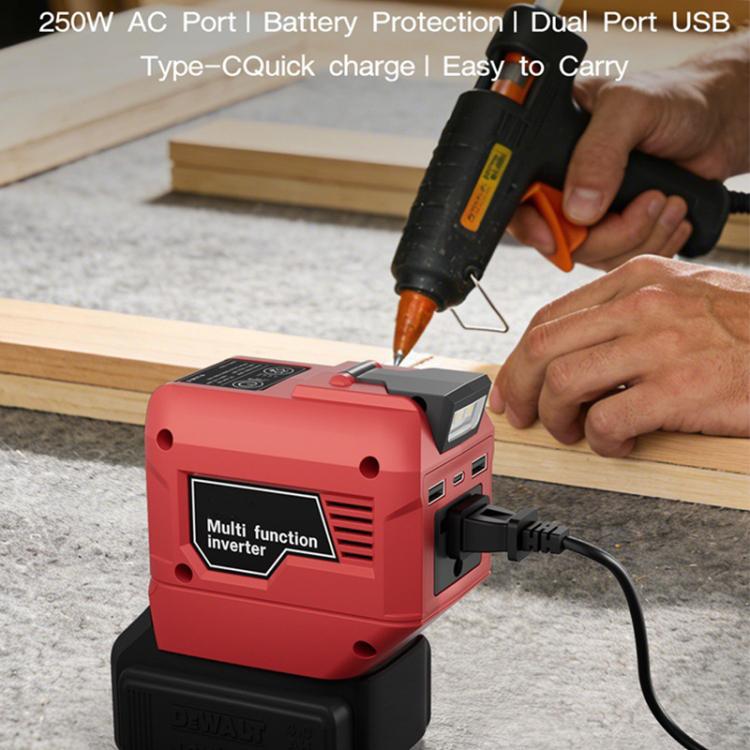 M7200 220V 250W Portable Power Inverter, Multifunctional Battery Powered Inverter, 220V