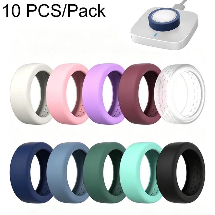 XDcase 10 PCS/Pack Silicone Protective Case for Oura Ring 4 / Gen3 / Galaxy Ring / Ultrahuman Ring AIR, S 6-9, M 10-13