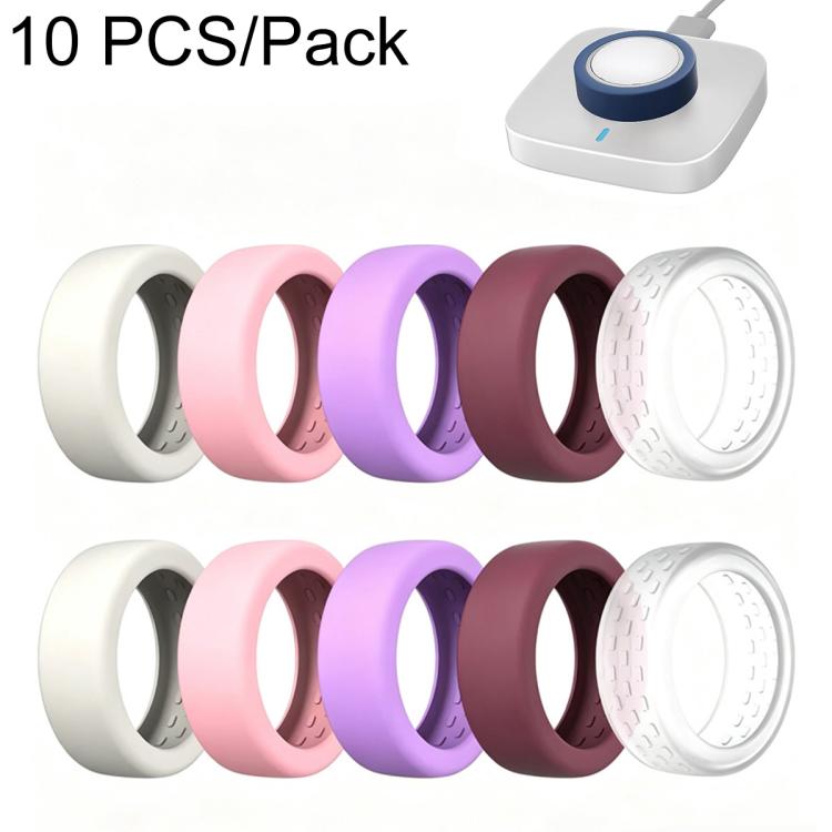 XDcase 10 PCS/Pack Silicone Protective Case for Oura Ring 4 / Gen3 / Galaxy Ring / Ultrahuman Ring AIR, S 6-9, M 10-13