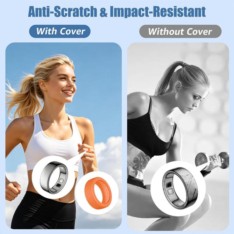 XDcase 10 PCS/Pack Silicone Protective Case for Oura Ring 4 / Gen3 / Galaxy Ring / Ultrahuman Ring AIR, S 6-9, M 10-13