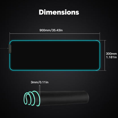 WL-MP-RIC Colorful RGB Lights WIFI Mouse Desk Pad
