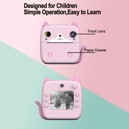 A21 2.4 inch 2400w HD Kids Instant Print Camera, Standard Type No Memory Card