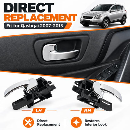 Car Side Inner Door Handle for Nissan Qashqai 2007-2013, 80670-JD000 RH Inner Handle, 80671-JD000 LH Inner Handle