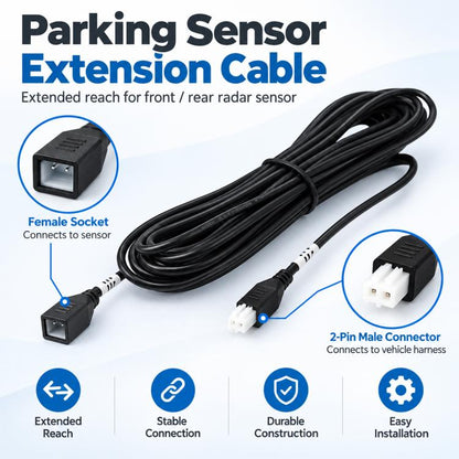 Car Front Parking Sensor Extension Cable, 2m, 4.5m
