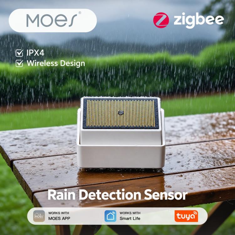 Compatible With ZigBee Tuya Smart Home Rain Sensor with App Remote Monitoring IPX4 Outdoor Light Sensor