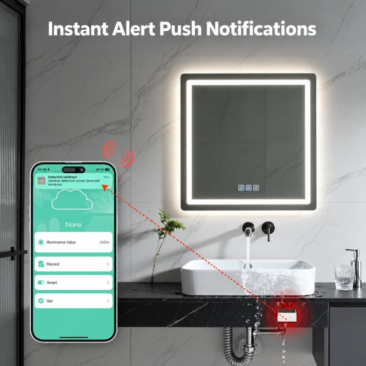 Compatible With ZigBee Tuya Smart Home Rain Sensor with App Remote Monitoring IPX4 Outdoor Light Sensor