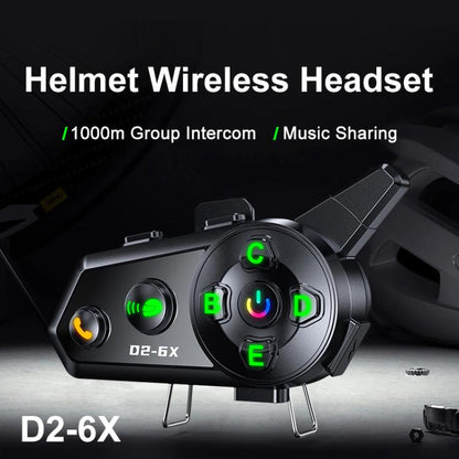 5 in 1  Motorcycle Helmet Wireless Walkie-Talkie Bluetooth Earphone, Hard Mic, Soft Mic, Hard + Soft Mic