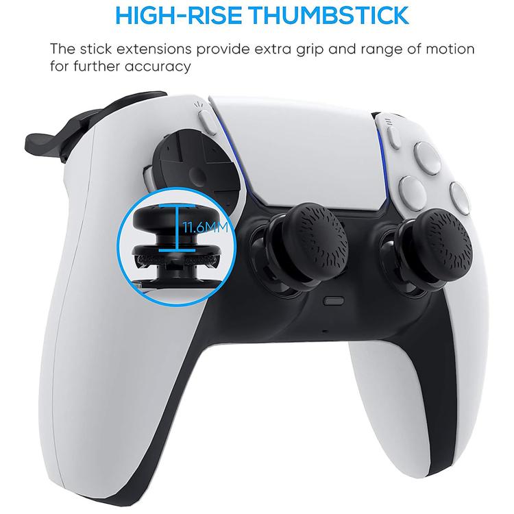 XDcase 8-in-1 Set For PS5 Controller L2/R2 Triggers Extenders & D-pad Caps & Thumb Grips