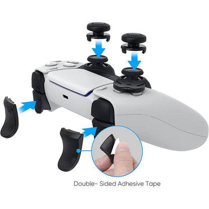 XDcase 8-in-1 Set For PS5 Controller L2/R2 Triggers Extenders & D-pad Caps & Thumb Grips