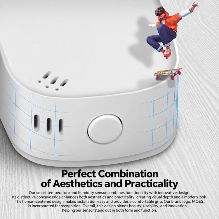 ZSS-S01-TH Tuya Smart Home Temperature and Humidity Sensor Compatible with ZigBee