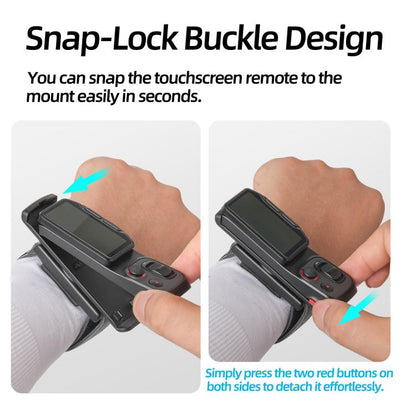 Sunnylife Touchscreen Remote Wristband Quick-Release Wrist Strap Adjustable Expansion Band, For Insta360 Luna Ultra / Pro