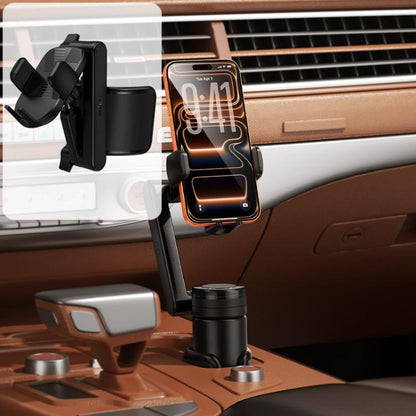 hoco H113 Oak Push-type Magnetic Car Holder with Cup Holder