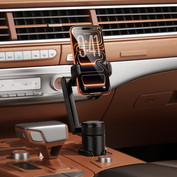 hoco H113 Oak Push-type Magnetic Car Holder with Cup Holder