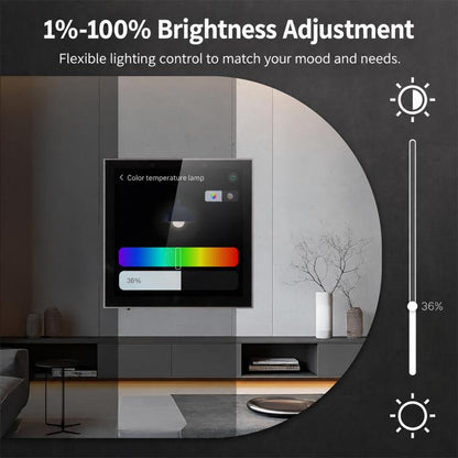 CCP-HT-GAC Tuya Smart Home Central Control Panel with Thermostat Function Compatible with ZigBee