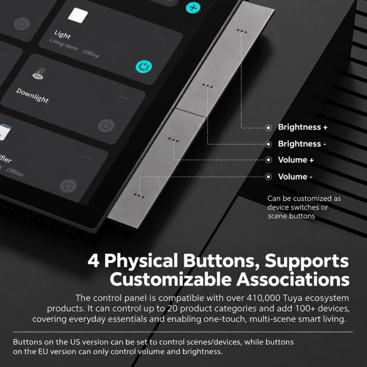 CCP-TY10 10 inch Touch Screen Tuya Smart Home Control Panel Compatible with ZigBee, EU Edition, US Edition