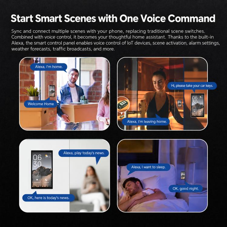 CCP-US-AVS Tuya Smart Home 5 inch Smart Central Control Panel Compatible with ZigBee Gateway