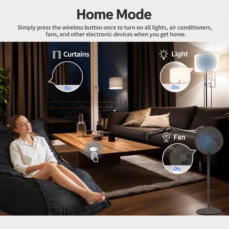 MOES ZT-S02-SR Smart Wireless Remote Control Press Button Scene Switch Compatible with ZigBee Gateway