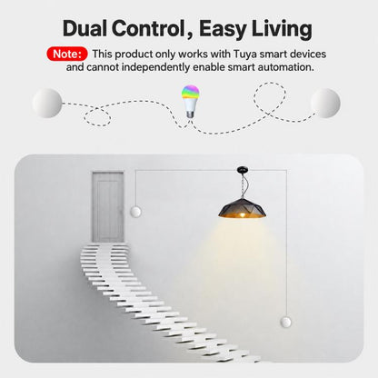 MOES ZT-S02-SR Smart Wireless Remote Control Press Button Scene Switch Compatible with ZigBee Gateway