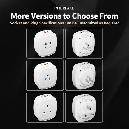 EU Plug 30W USB Fast Charging Multi-port Converter Travel Universal Adapter