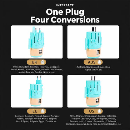 USB Universal Travel Adapter Worldwide Charger