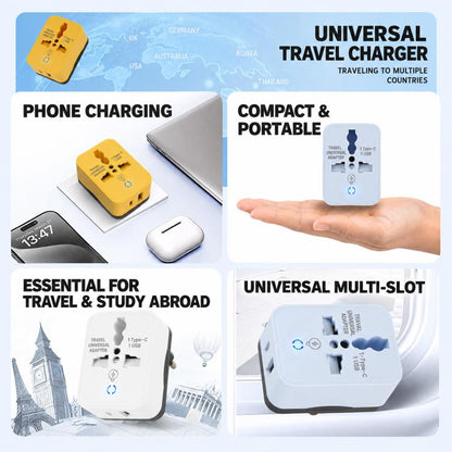 Multifunctional Universal Travel Adapter, EU Plug, US Plug, UK Plug