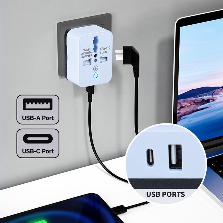 Multifunctional Universal Travel Adapter, EU Plug, US Plug, UK Plug