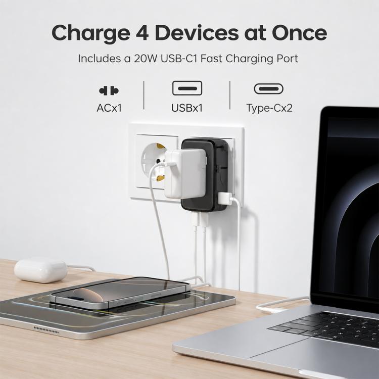 Ultra-thin 25W Fast Charging Universal Travel Adapter Socket Worldwide Charger