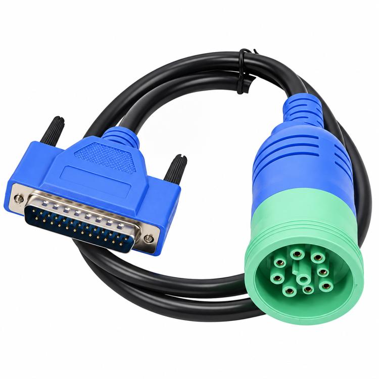DB25 Pin Male to 9 Pin Cable Adapter for CNH EST DPA5 V8.6 Diagnostic Scanner, Line with Box Package