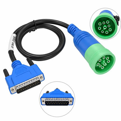 DB25 Pin Male to 9 Pin Cable Adapter for CNH EST DPA5 V8.6 Diagnostic Scanner, Line with Box Package