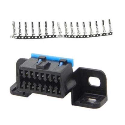 16 Pin OBD2 OBDII Female Connector, Kit with 16 Pin Terminals + Insert