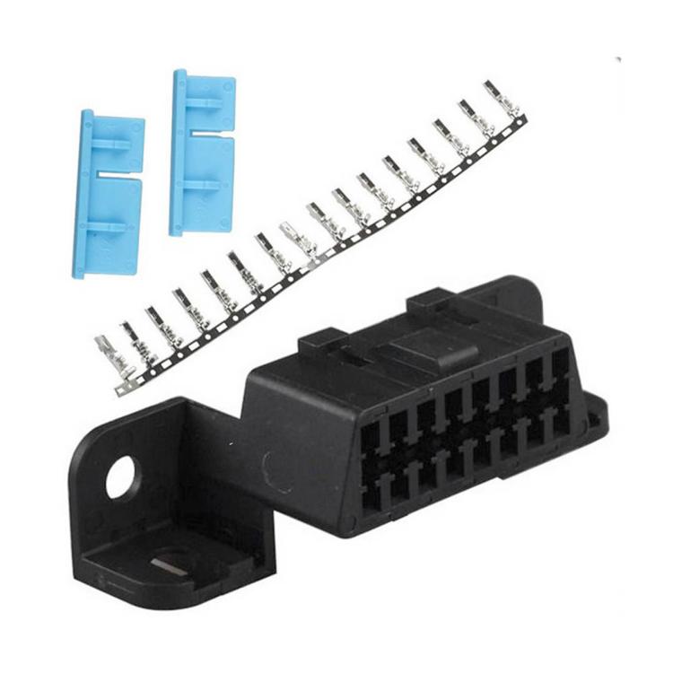 16 Pin OBD2 OBDII Female Connector, Kit with 16 Pin Terminals + Insert