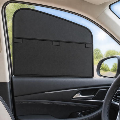 Car Privacy Curtain Window Shade Magnetic Blackout Heat-insulating Sunshade, Driver Side Window, Front Passenger Window, Rear Window, Front Window 1 Pair, Rear Window 1 Pair, 4 in 1 Set