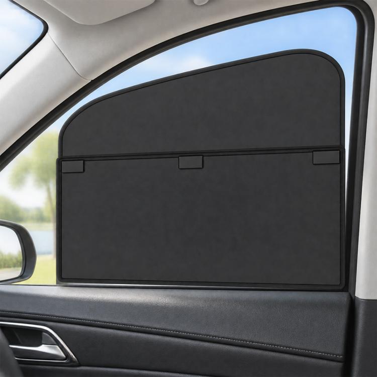 Car Privacy Curtain Window Shade Magnetic Blackout Heat-insulating Sunshade, Driver Side Window, Front Passenger Window, Rear Window, Front Window 1 Pair, Rear Window 1 Pair, 4 in 1 Set