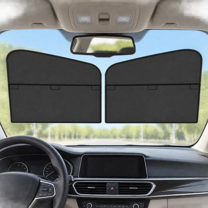 Car Privacy Curtain Window Shade Magnetic Blackout Heat-insulating Sunshade, Driver Side Window, Front Passenger Window, Rear Window, Front Window 1 Pair, Rear Window 1 Pair, 4 in 1 Set