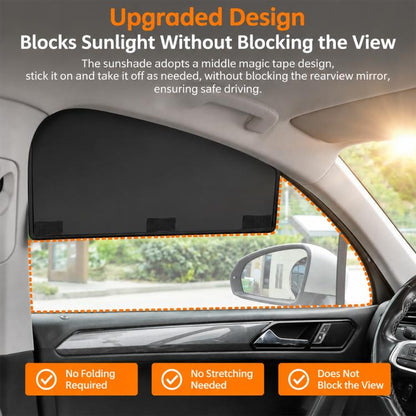 Car Privacy Curtain Window Shade Magnetic Blackout Heat-insulating Sunshade, Driver Side Window, Front Passenger Window, Rear Window, Front Window 1 Pair, Rear Window 1 Pair, 4 in 1 Set