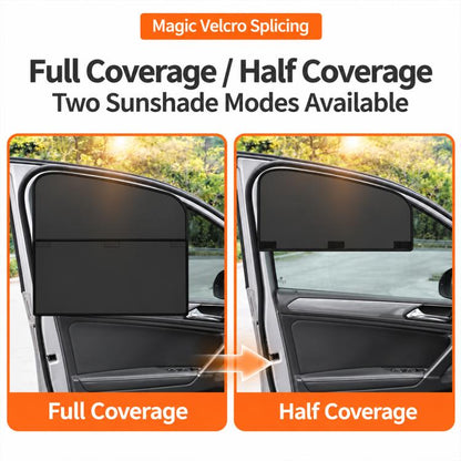 Car Privacy Curtain Window Shade Magnetic Blackout Heat-insulating Sunshade, Driver Side Window, Front Passenger Window, Rear Window, Front Window 1 Pair, Rear Window 1 Pair, 4 in 1 Set