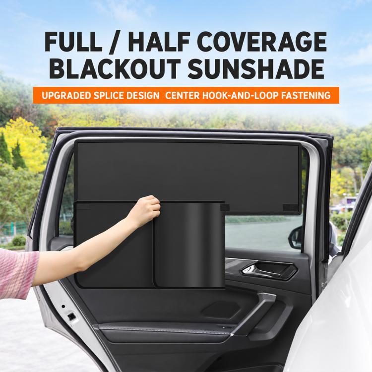 Car Privacy Curtain Window Shade Magnetic Blackout Heat-insulating Sunshade, Driver Side Window, Front Passenger Window, Rear Window, Front Window 1 Pair, Rear Window 1 Pair, 4 in 1 Set