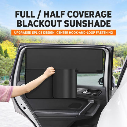 Car Privacy Curtain Window Shade Magnetic Blackout Heat-insulating Sunshade, Driver Side Window, Front Passenger Window, Rear Window, Front Window 1 Pair, Rear Window 1 Pair, 4 in 1 Set