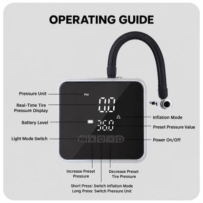 19mm Cylinder Multi-function Car Air Pump, 716 with DC Cable, 717 with 6000mAh, 718 with 6000mAh + DC Cable
