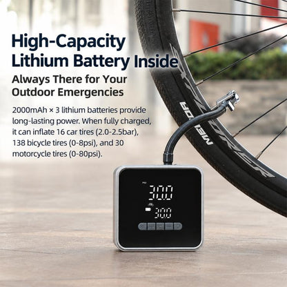 19mm Cylinder Multi-function Car Air Pump, 716 with DC Cable, 717 with 6000mAh, 718 with 6000mAh + DC Cable