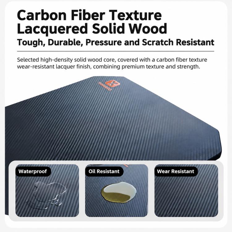 Car Trunk Table Board Portable Wooden Carbon Fiber Texture Folding Camping Table for Vehicle Tailgate, Outdoor Picnic and BBQ