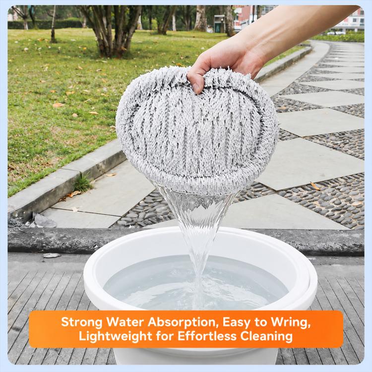 Adjustable Aluminum Pole Handle Floor Mop, Large Handle Mop, Black White Mop Heads, Large Handle Mop with Mop Head