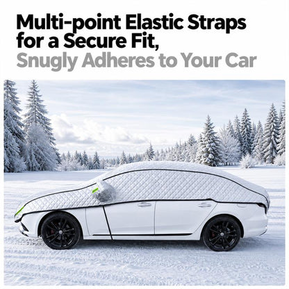 CT-XD990 Full Cover Car Snow Shield Windshield Cover with 6 Straps & PEVA Aluminized Film