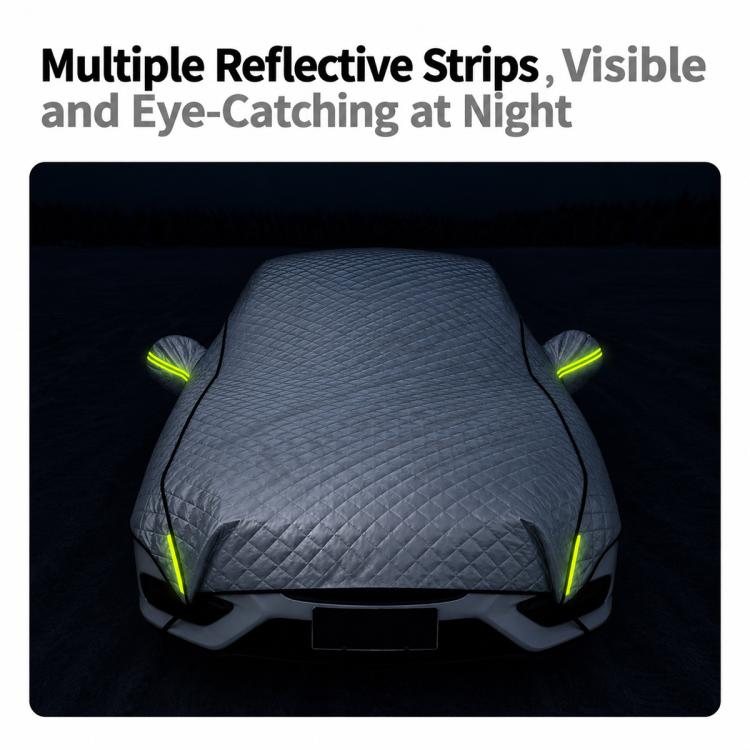CT-XD990 Full Cover Car Snow Shield Windshield Cover with 6 Straps & PEVA Aluminized Film