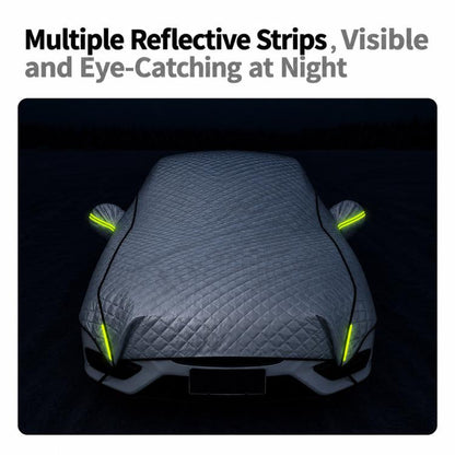 CT-XD990 Full Cover Car Snow Shield Windshield Cover with 6 Straps & PEVA Aluminized Film
