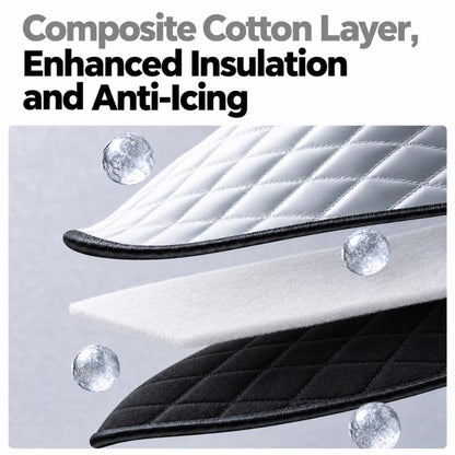 CT-XD990 Full Cover Car Snow Shield Windshield Cover with 6 Straps & PEVA Aluminized Film