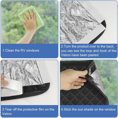 Foldable RV Window Sunshade Curtain